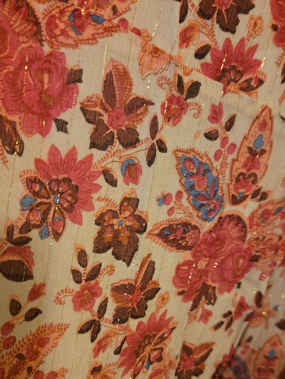 Sezane Sarah Pink Floral Midi Wrap Dress - Picture 10 of 15